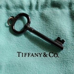 Tiffany & Co. Black titanium key pendant